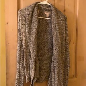 Shimmery grey cardigan sweater
